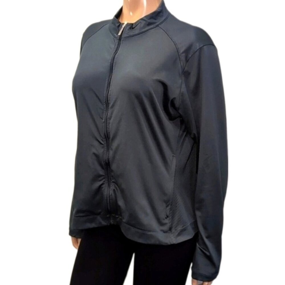 Nike Golf Track Jacket Dri Fit Full Zip High Collar Womens Size Large Athletic